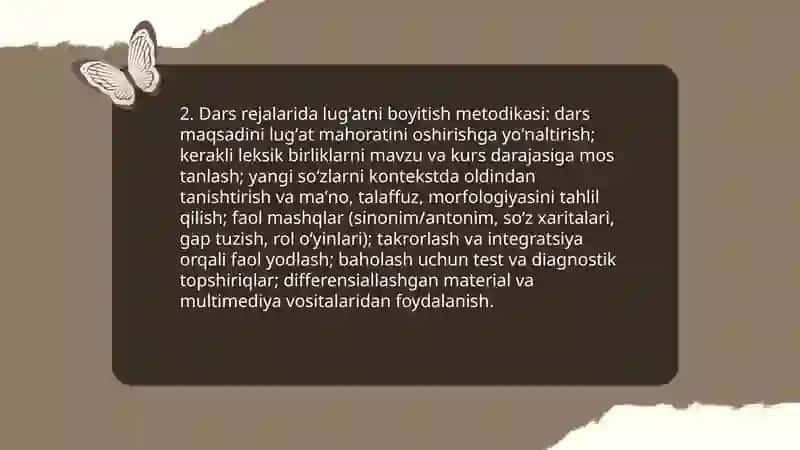 Mashgʻulotlarda lugʻatni boyitish ishlarining metodikasi 4