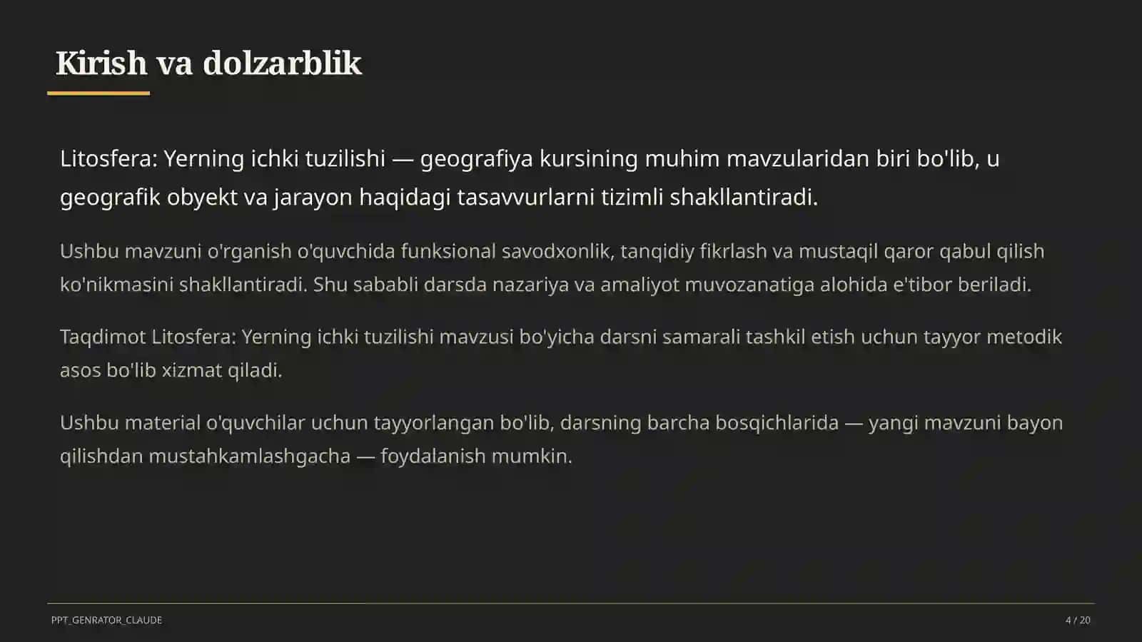 Litosfera: Yerning ichki tuzilishi (5-sinf) 4