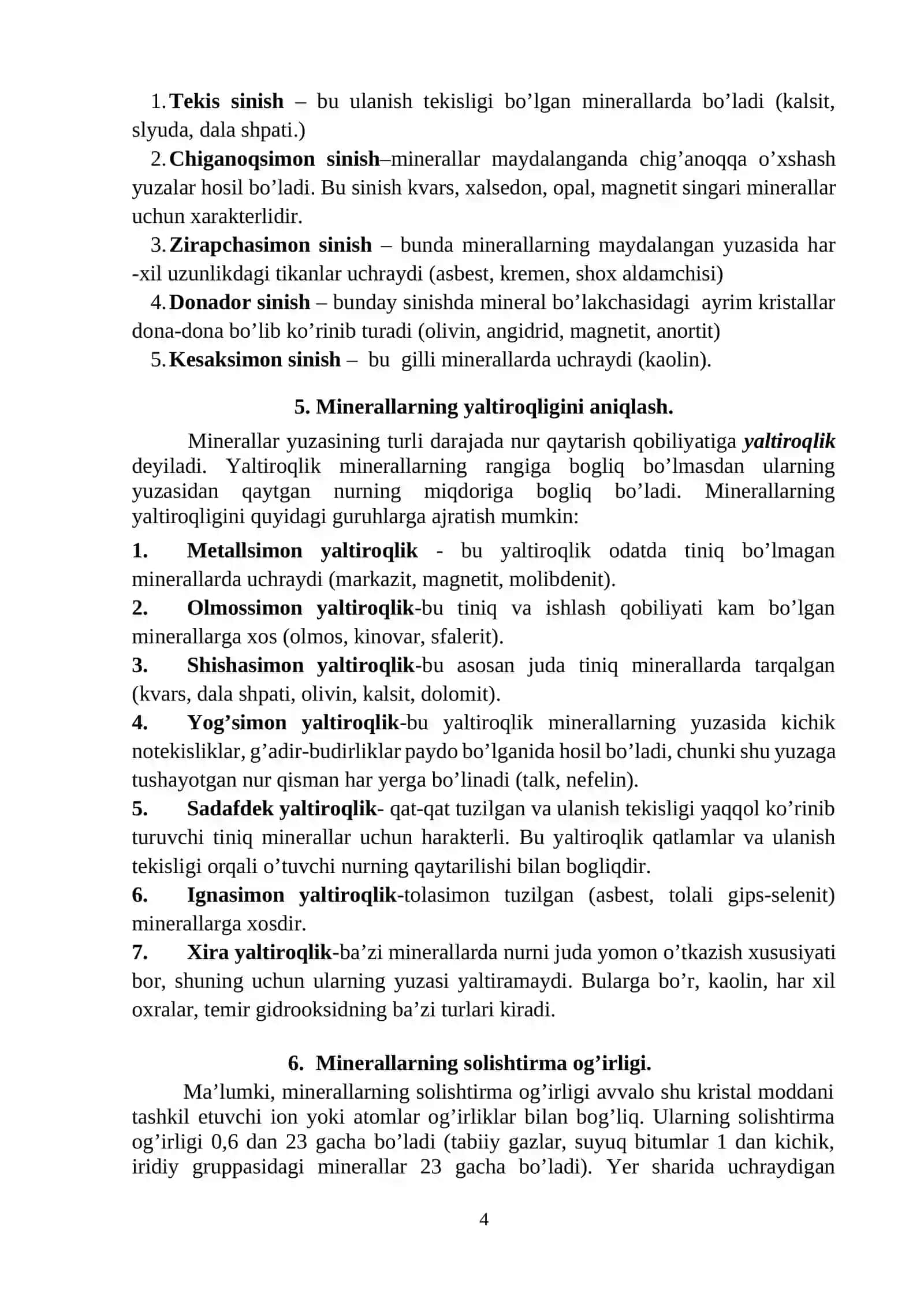 TOG’ JINSLARINI HOSIL QILUVCHI MINERALLAR VA ULARNING FIZIK XUSUSIYATINI ANIQLASH 4