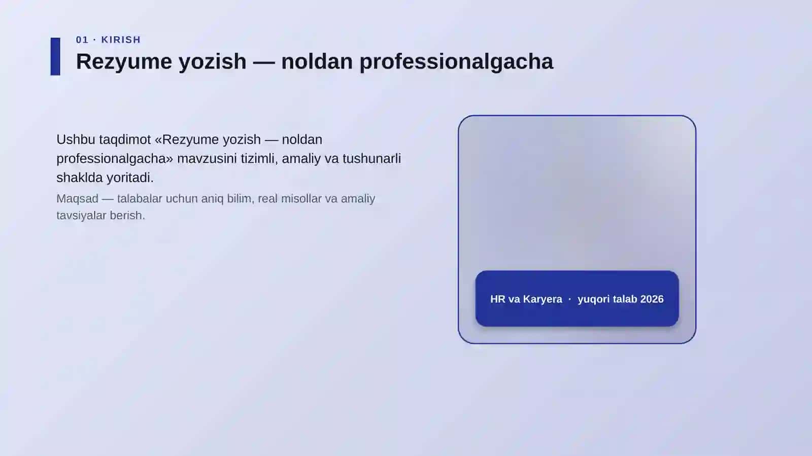 Rezyume yozish — noldan professionalgacha 4