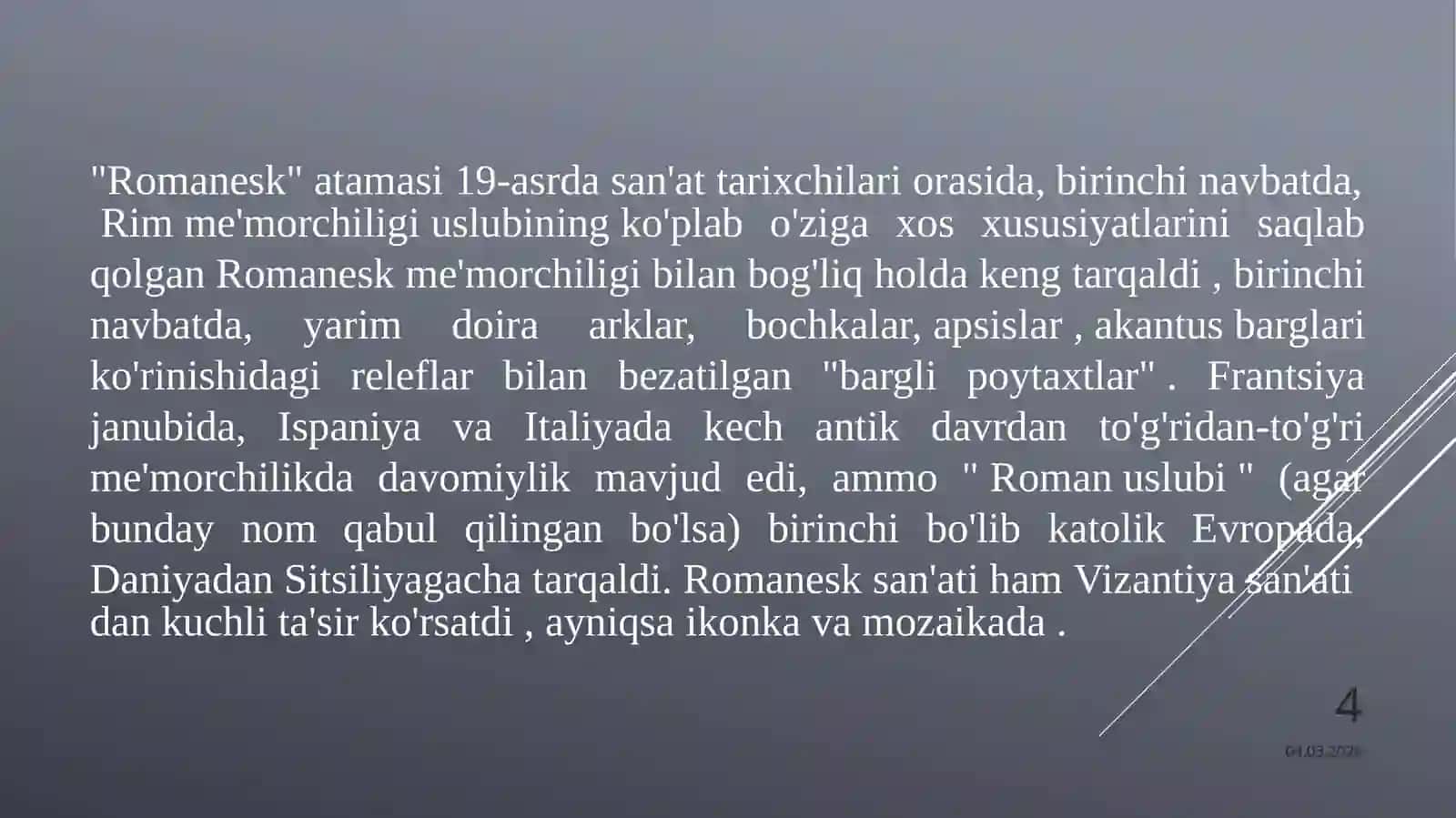 Roman uslubi tasviriy san’ati 4