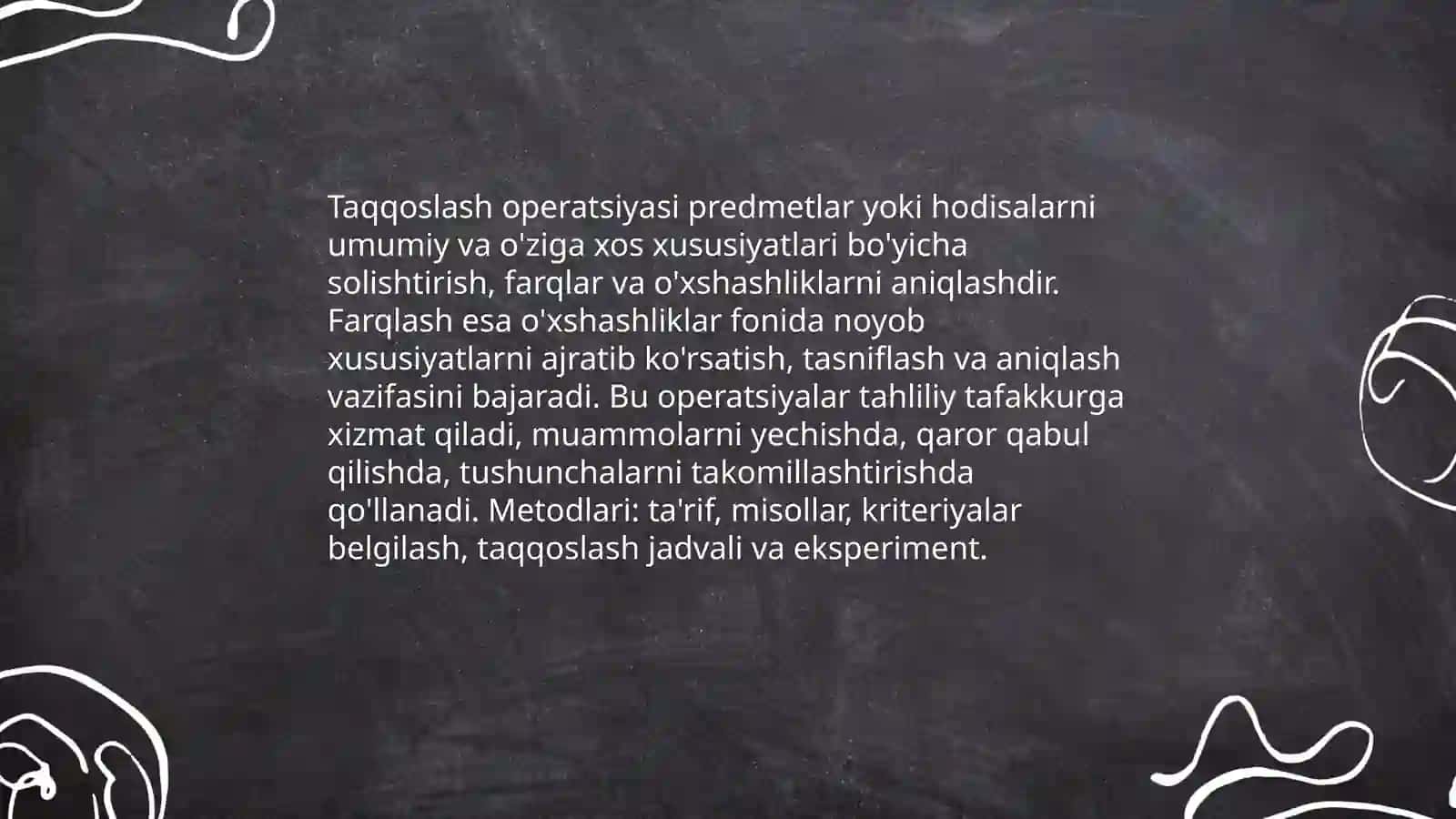 Tafakkur operatsiyalari, tafakkur shakllari turlari 4
