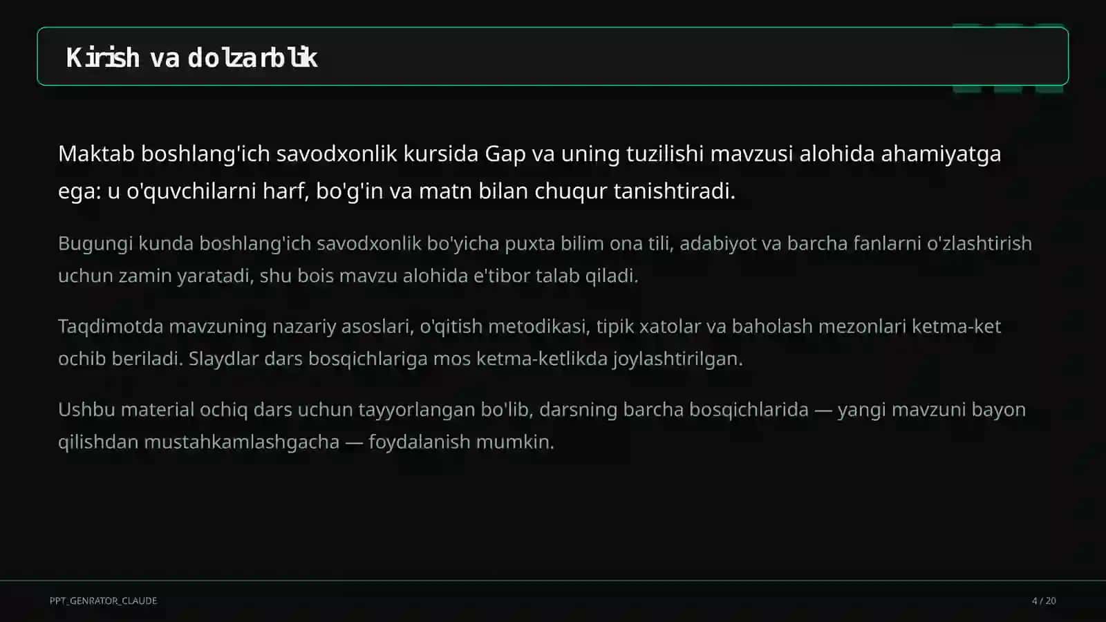 Gap va uning tuzilishi (1-sinf) 4