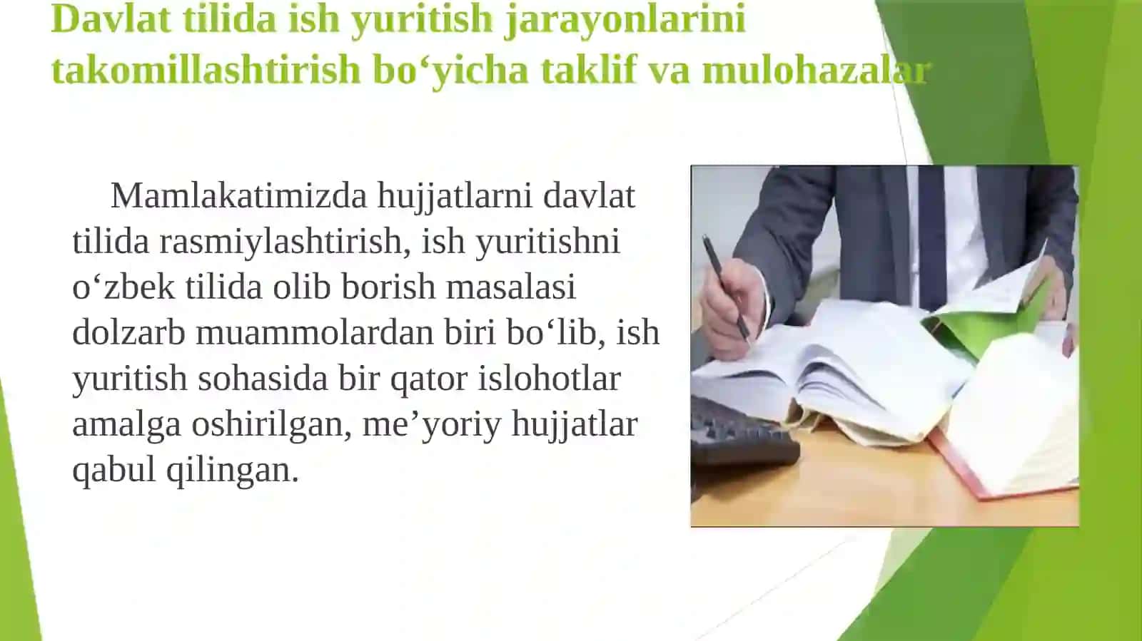 Oʻzbekiston Respublikasida hujjat chilikning takomillashuvi. 4