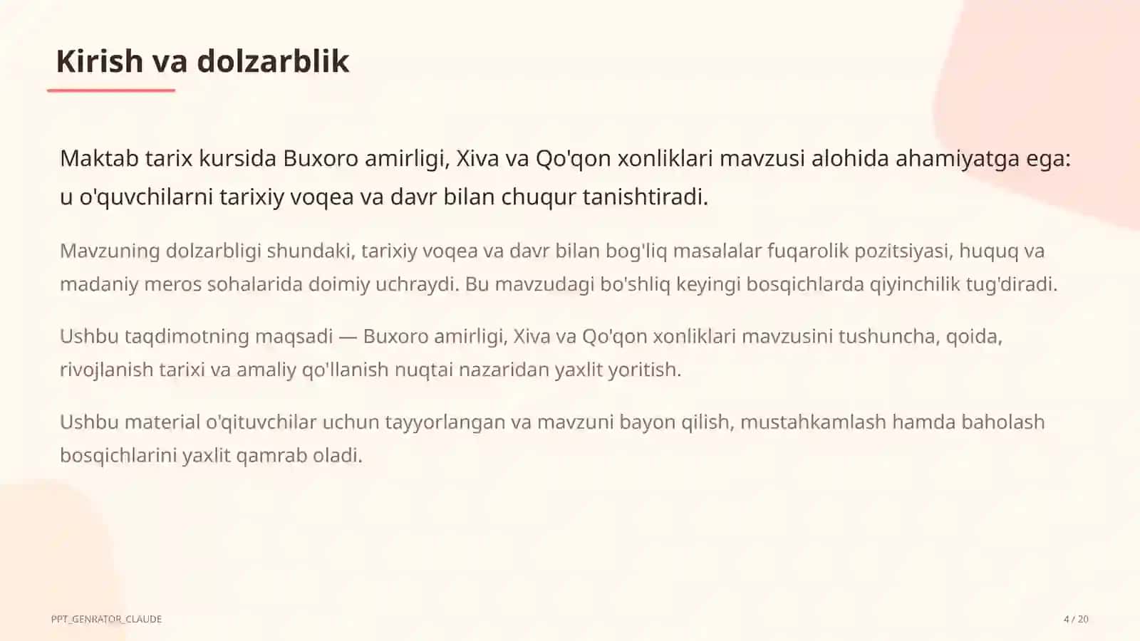 Buxoro amirligi, Xiva va Qo'qon xonliklari (8-sinf) 4
