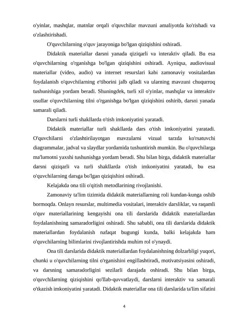 ONA TILI DARSLARIDA DIDAKTIK MATERIALLARDAN FOYDALANISH 4