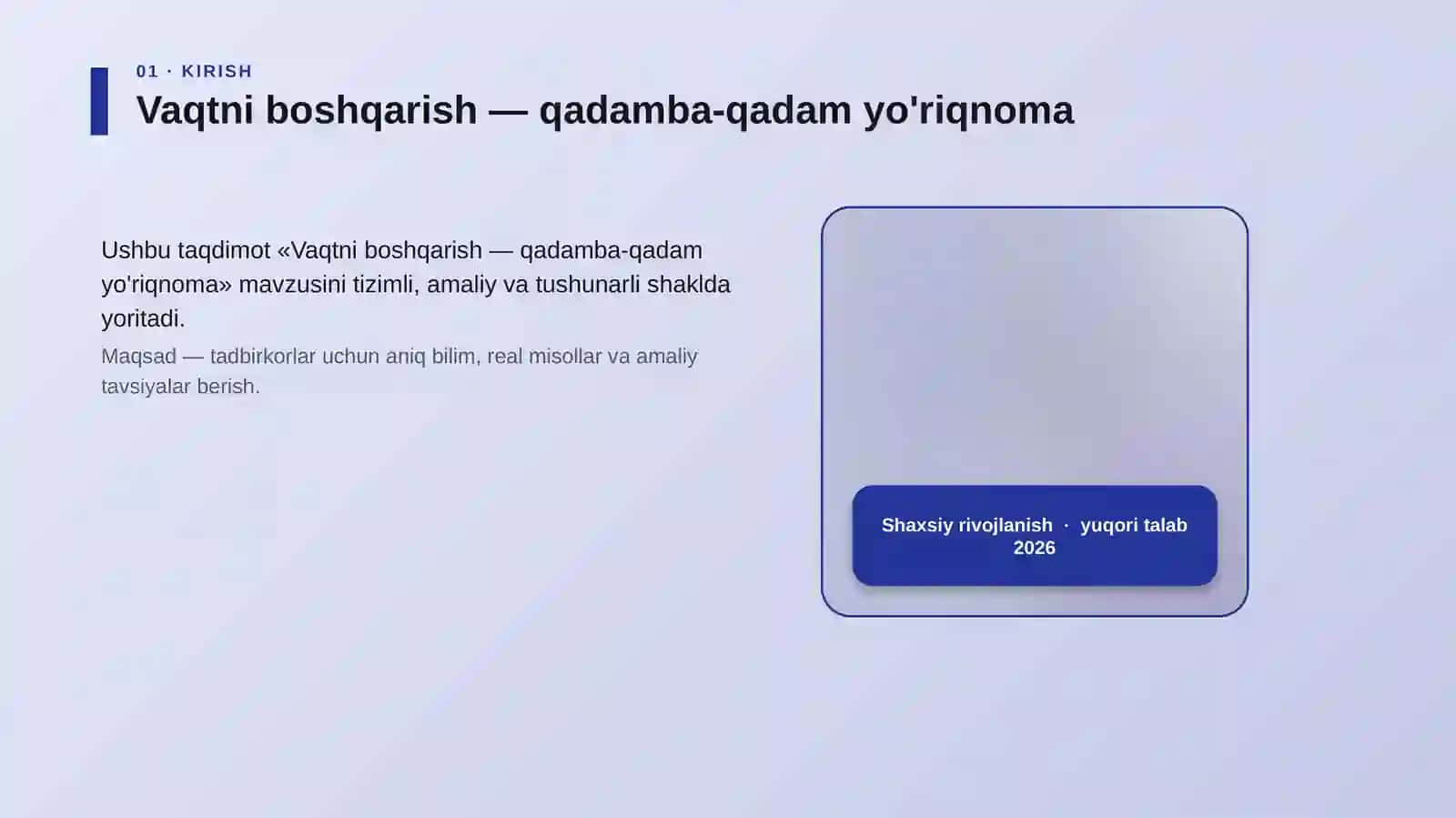Vaqtni boshqarish - qadamba-qadam yo'riqnoma 4