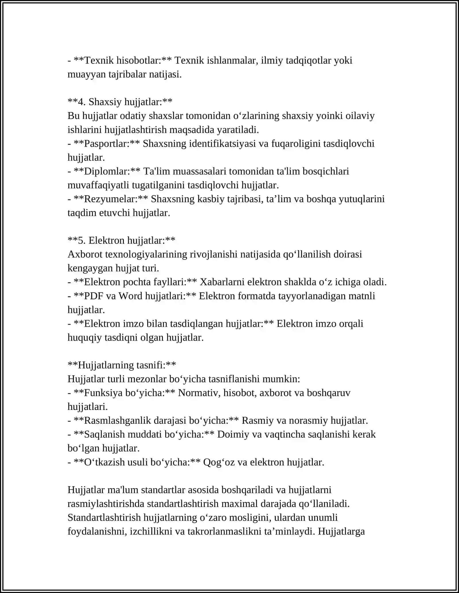 HUJJAT TURLARI TUSHINTIRISH XATI TIL XAT ARIZA 4