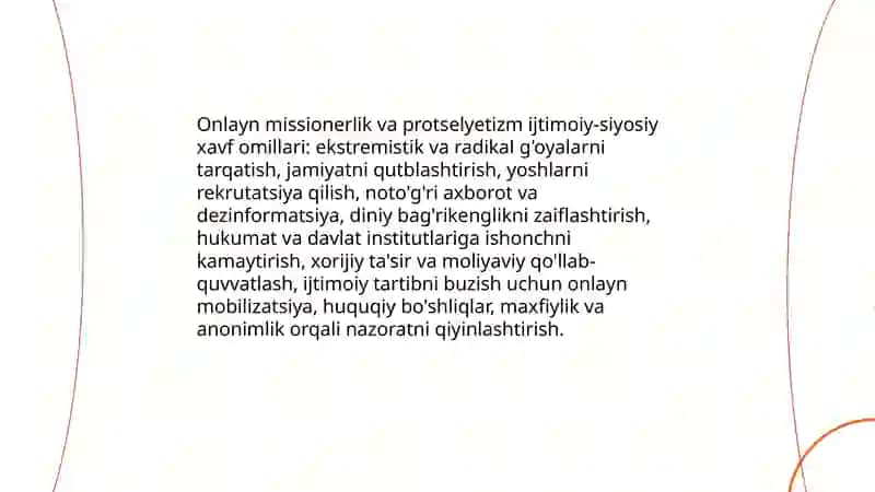 Yangi diniy talimotlar va sektalar missionerlik va protelizmning ijtimoiy siyosiy xavfi kiber makonda din 4