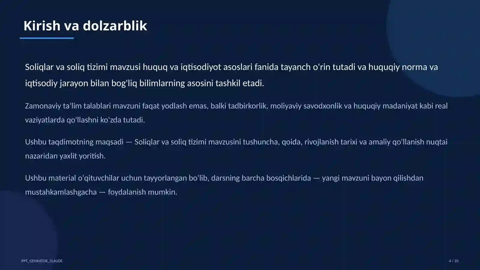 Soliqlar va soliq tizimi (10-sinf) 4