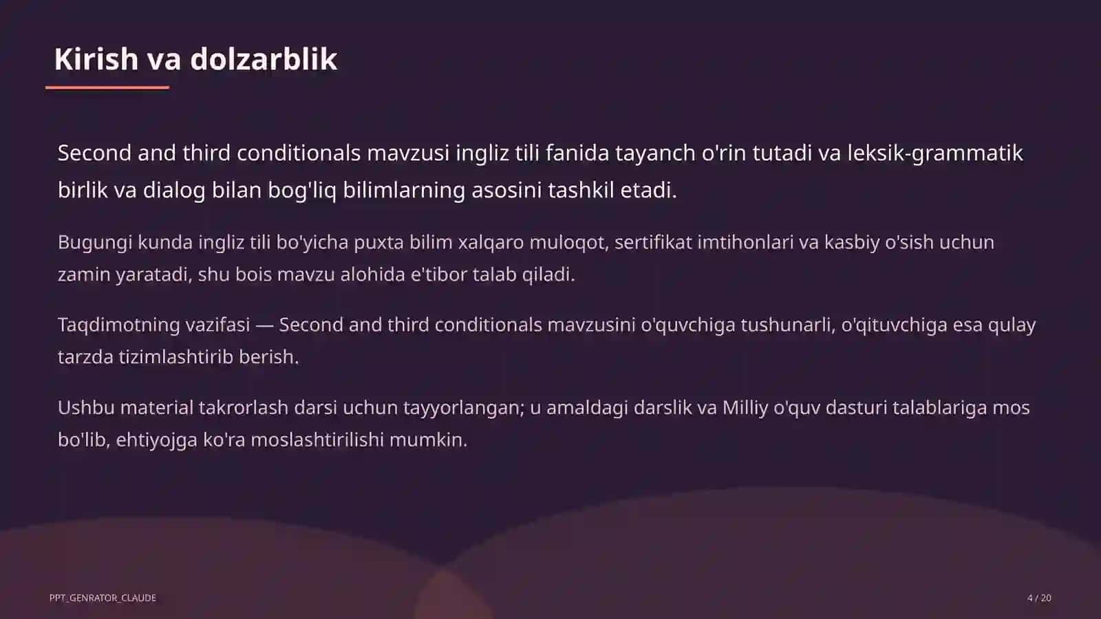 Second and third conditionals (10-sinf) 4