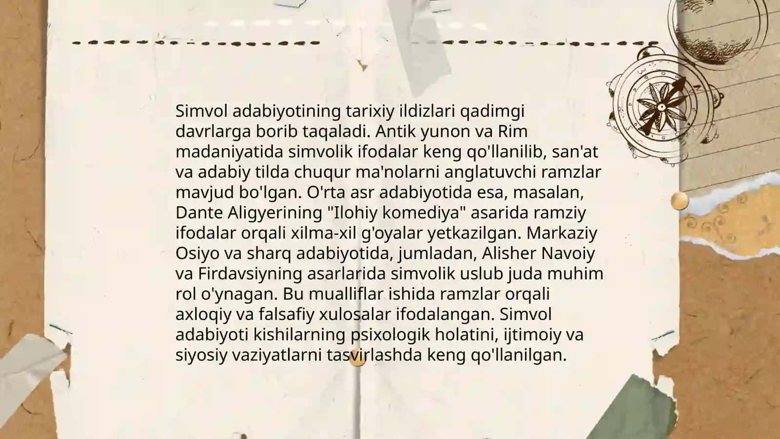 Simvol adabiyotining o‘ziga xosligi. Xudoyqulov Sardor 4