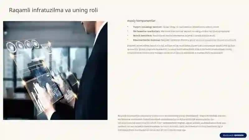 Innovatsiyalar uchun zamonaviy infratuzilma: Kirish 4