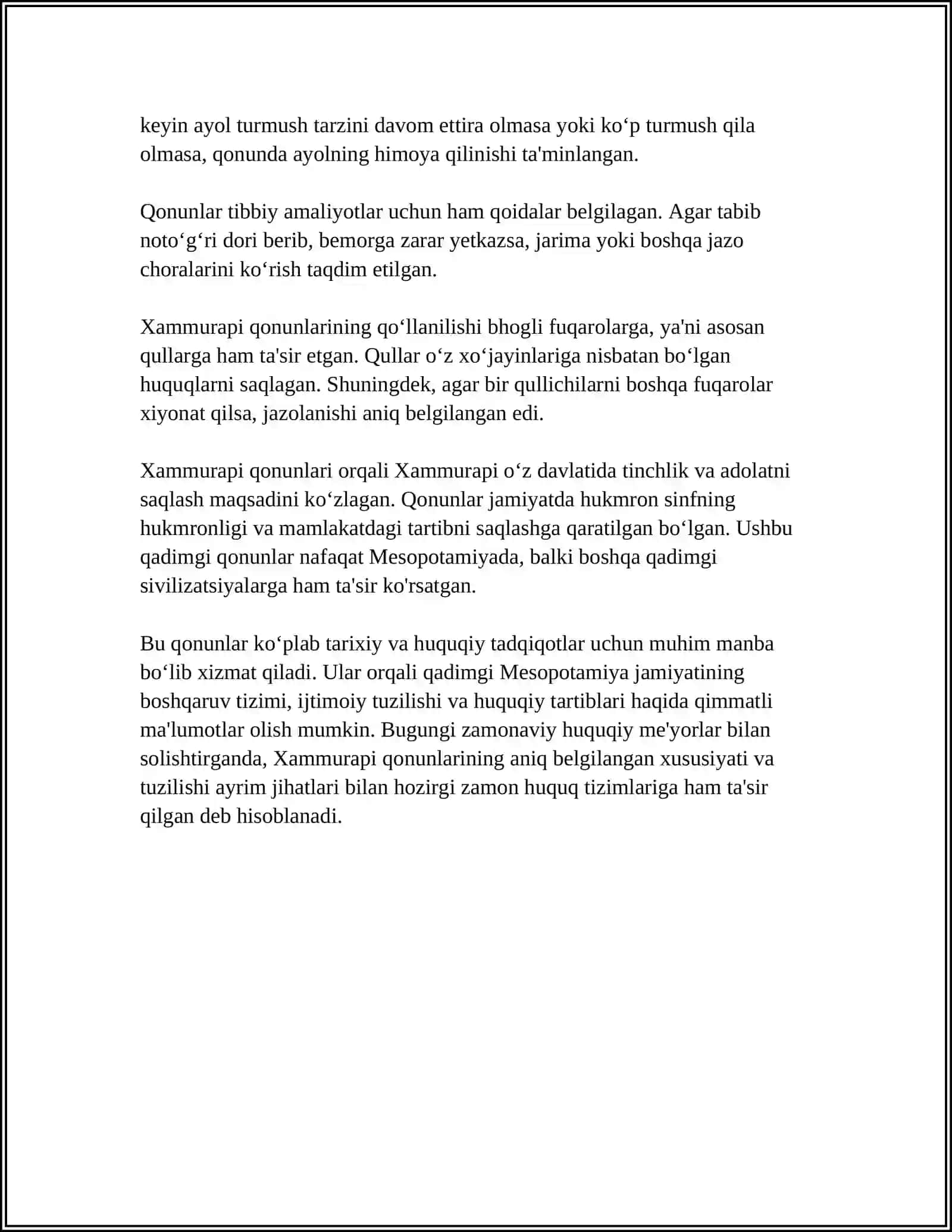 XAMURAPPI QONUNLARI VA BOBIL DAVLATCHILIGI 4