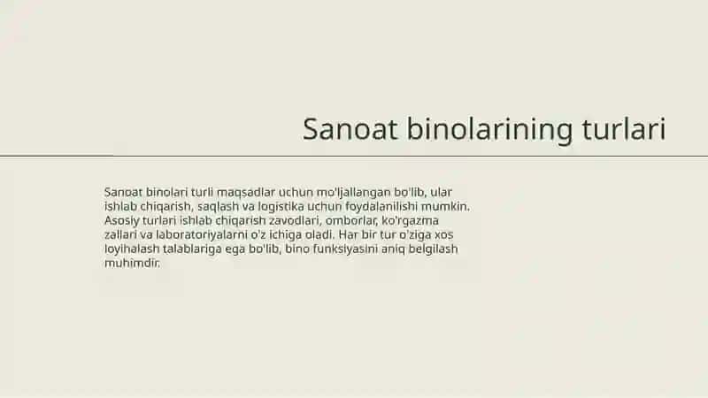 Sanoat binolari 4