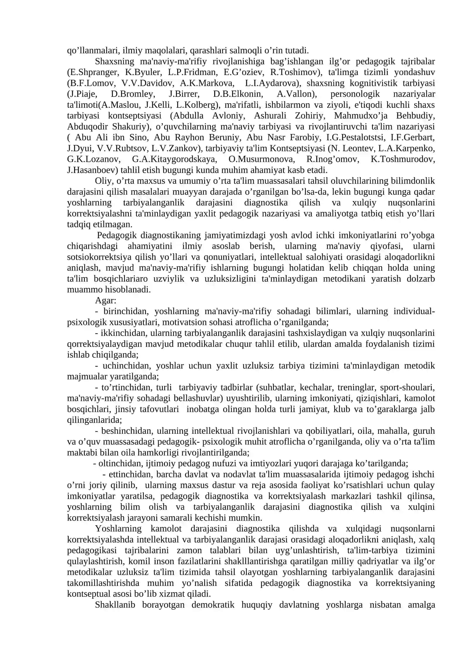 PEDAGOGIK DIAGNOSTIKA VA PEDAGOGIK KORREKSIYA. KORREKSION PEDAGOGIKA 4