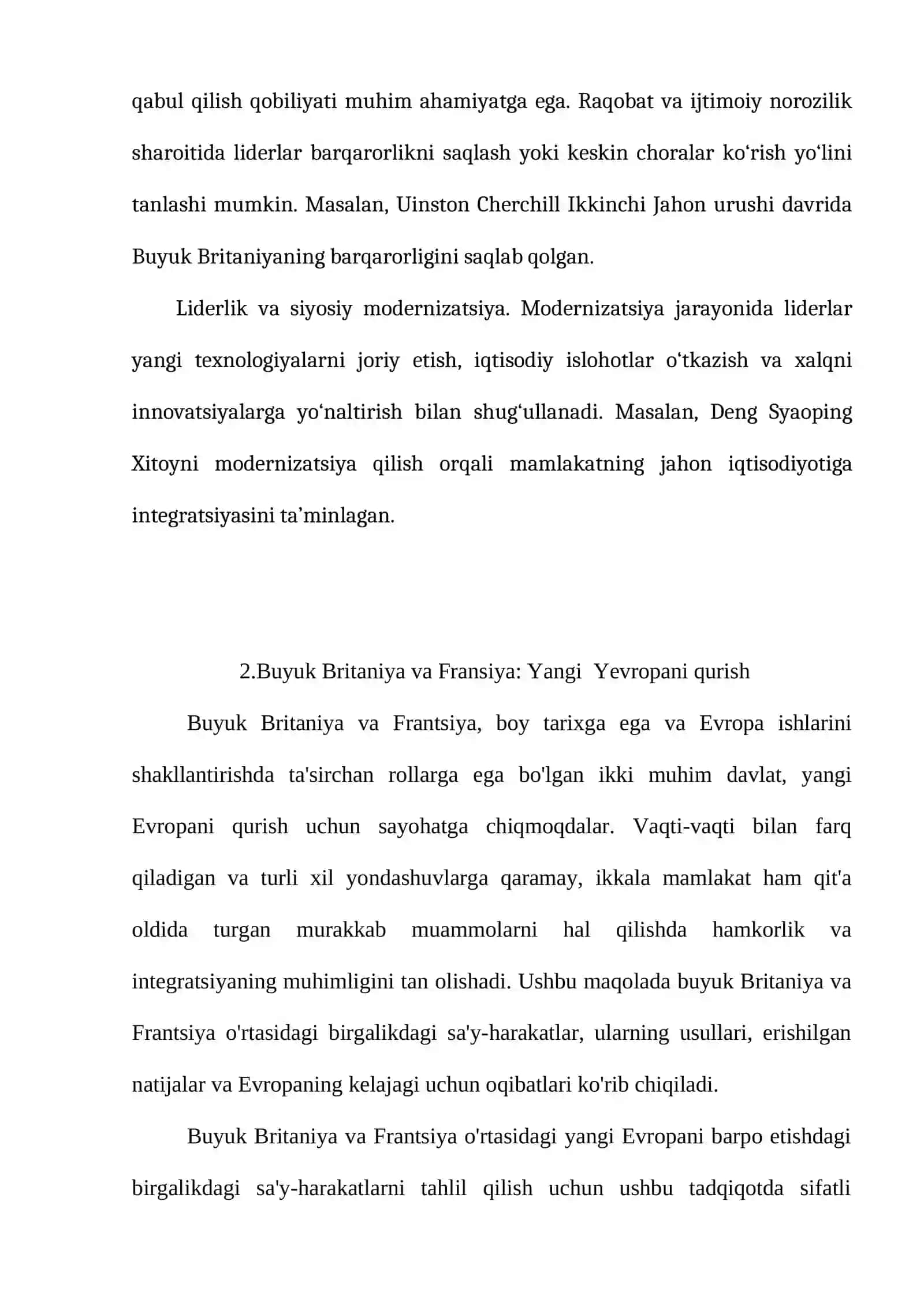AQSh  yangi liderning paydo bo 'lishi. Buyuk Britaniya va Fransiya Yangi  Yevropani qurish 4
