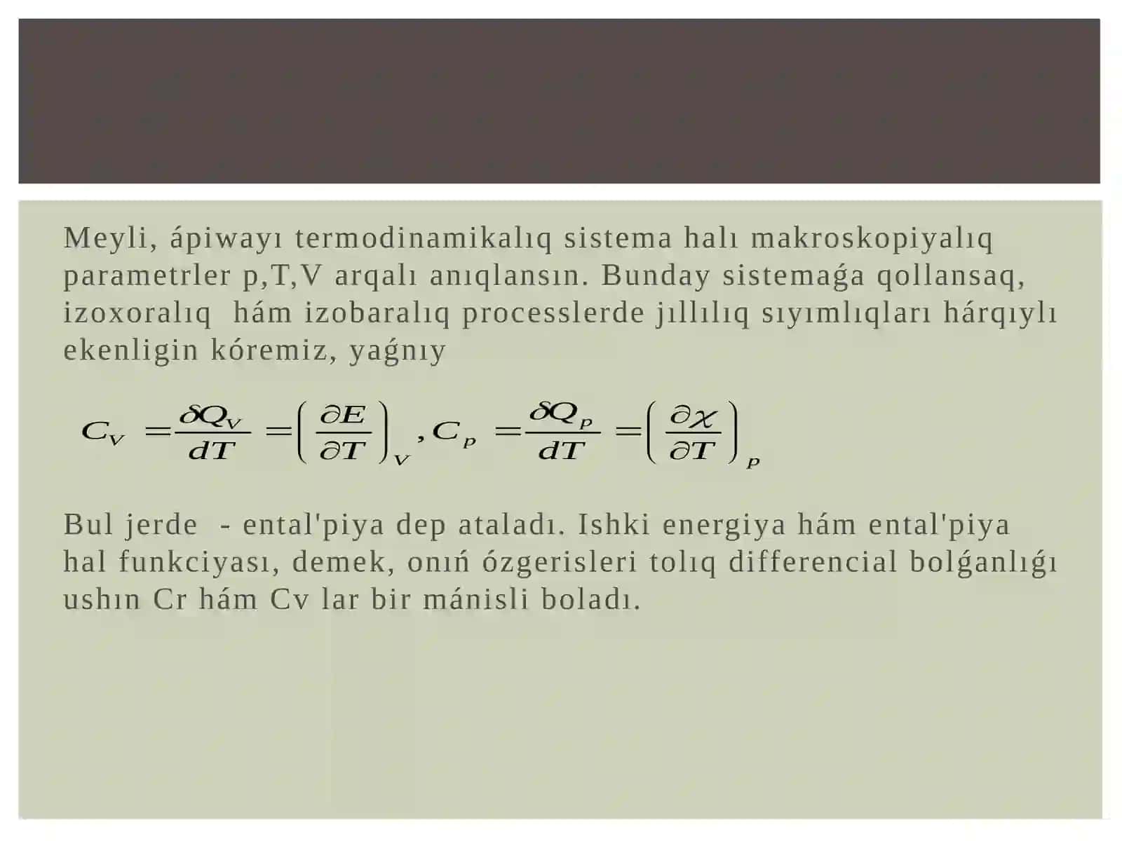 Termodinamika Tahlili 4