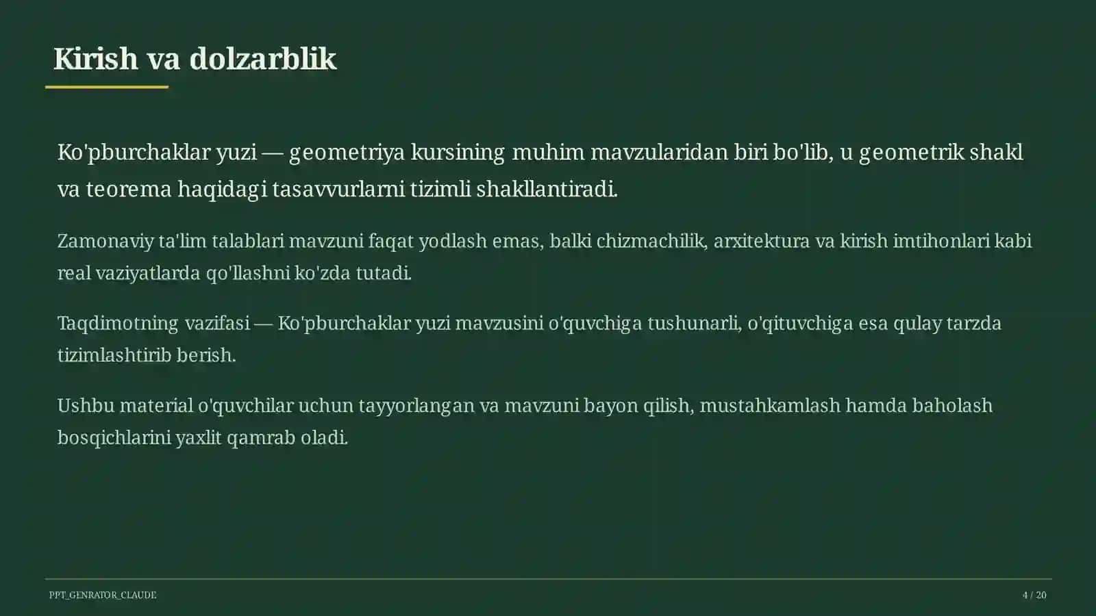 Ko'pburchaklar yuzi (8-sinf) 4