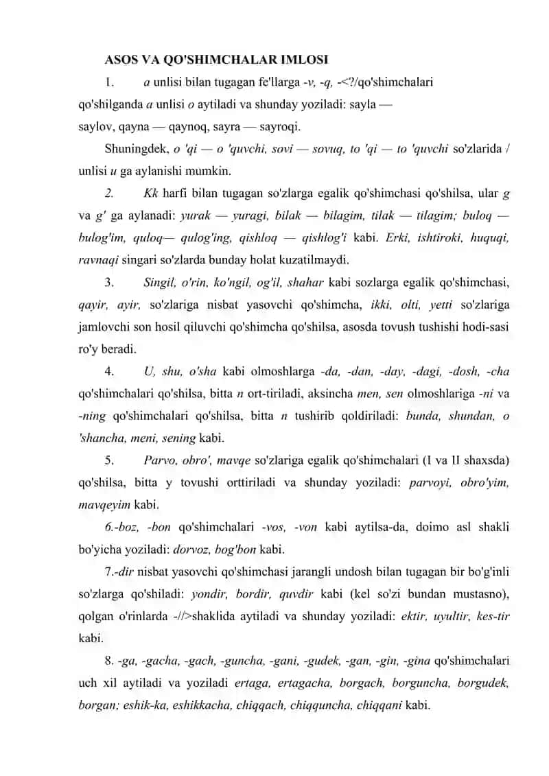 O'zbek tilining yangi imlo qoidalari 4
