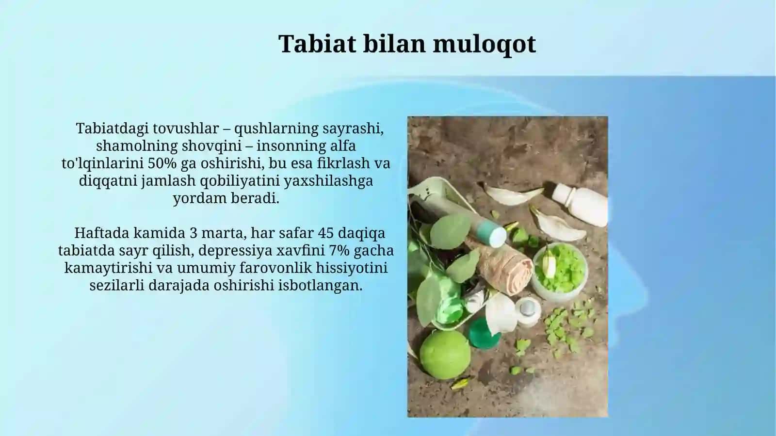 Tabiatning sogʻlomlashtiruvchi kuchlari va gigiyenik omillar 4