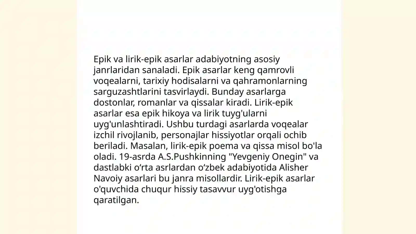 Epik va lirik-epik asarlar ustida ishlash uchun metodik tavsiyalar 4
