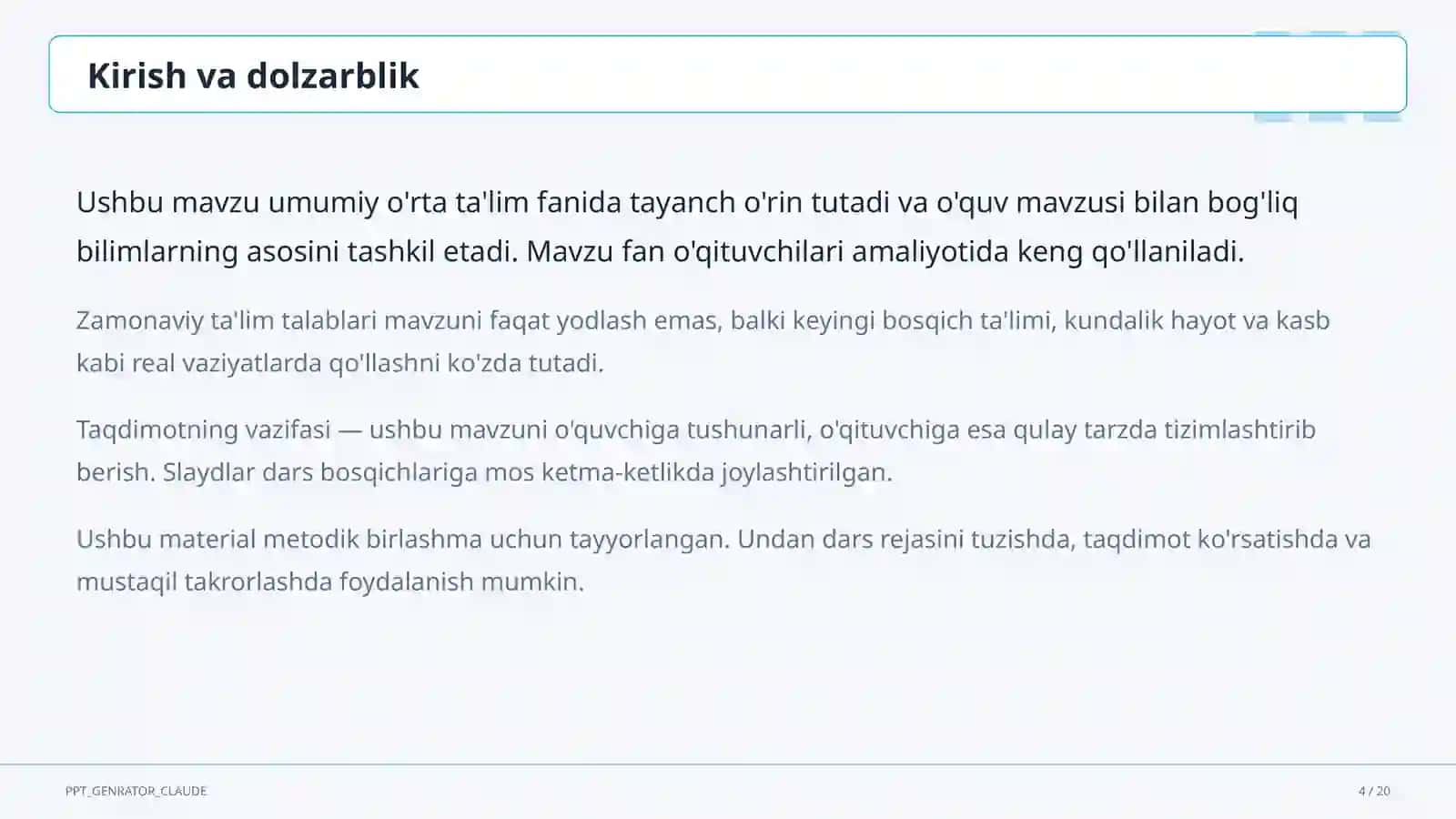 Yuqori sinflarda sun'iy intellekt darslari: nimani va qanday o'qitamiz? 4