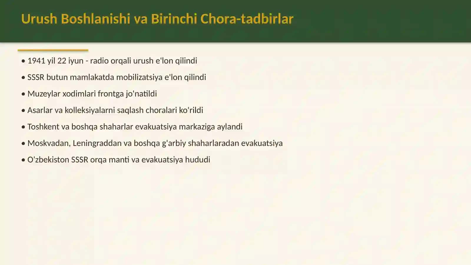 1941-1945-yillarda O'zbekistonda muzeylar va muzey ishi 4