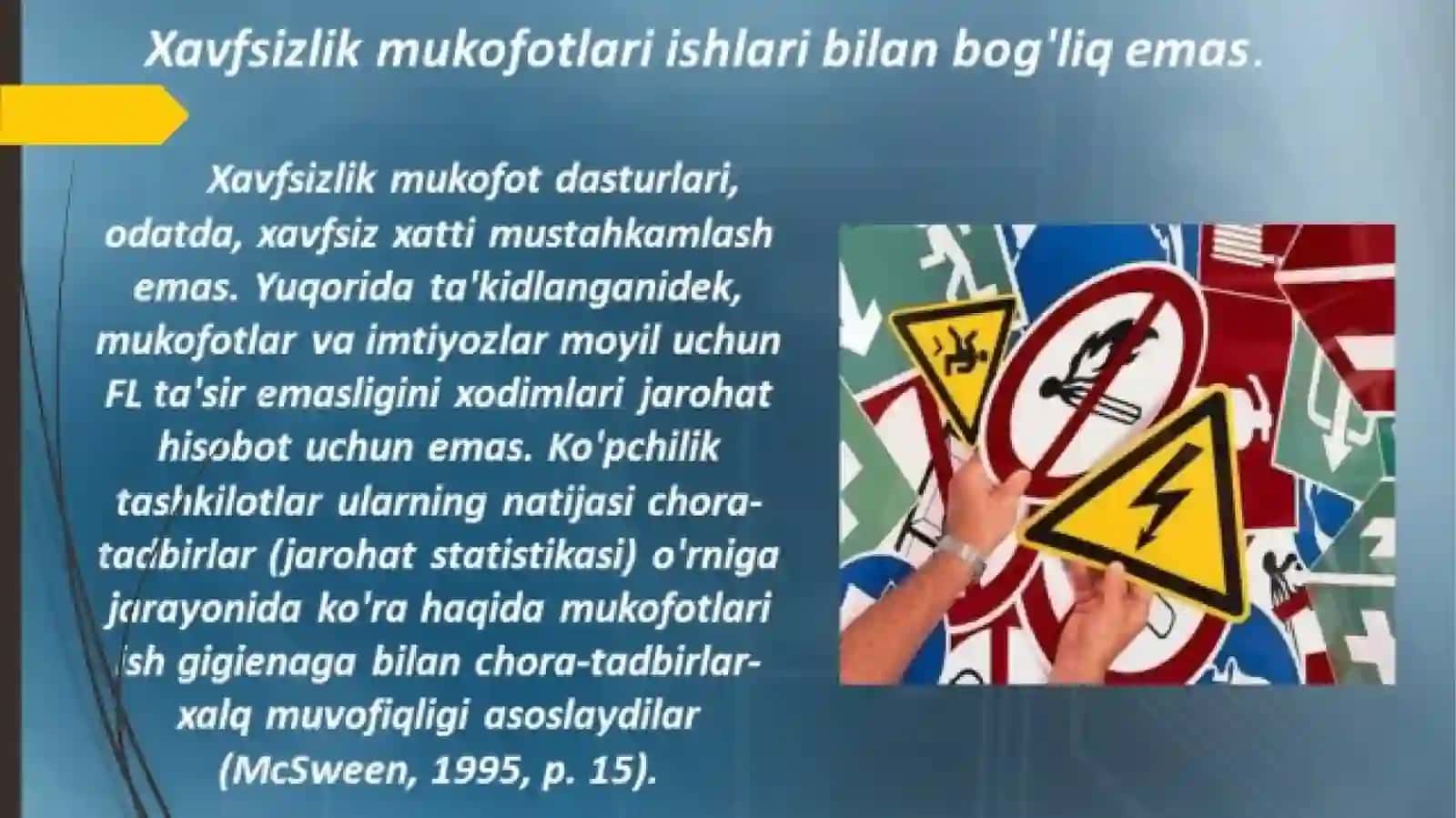 Hayot faoliyat xavfsizligini ta'minlashga oid xalqaro tajriba va izlanishlar tahlili 4