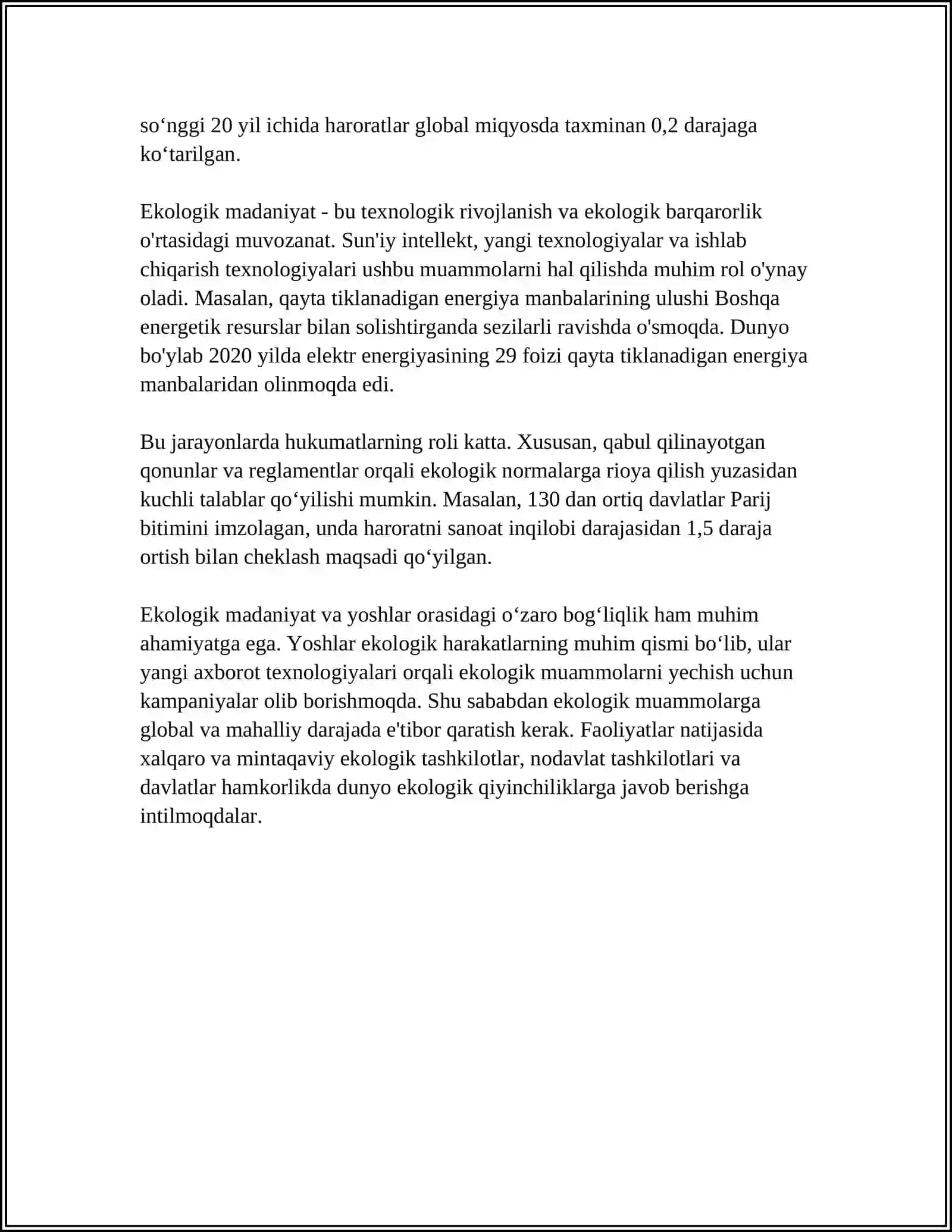 EKOLOGIK MADANIYAT VA IQTISODIYOT 4