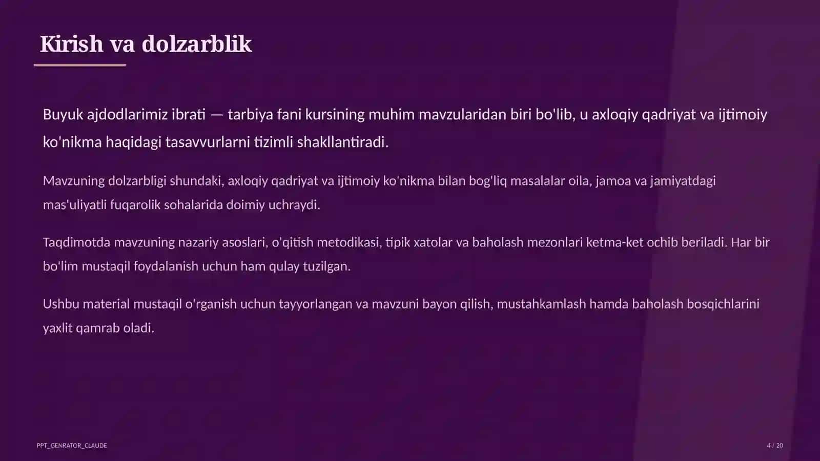 Buyuk ajdodlarimiz ibrati (6-sinf) 4