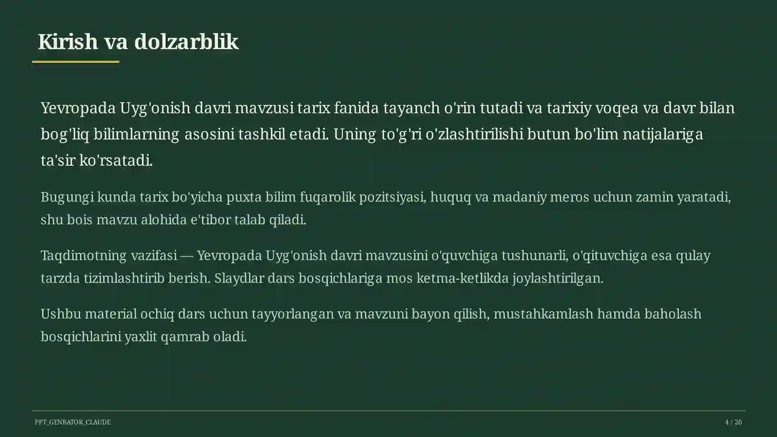 Yevropada Uyg'onish davri (8-sinf) 4