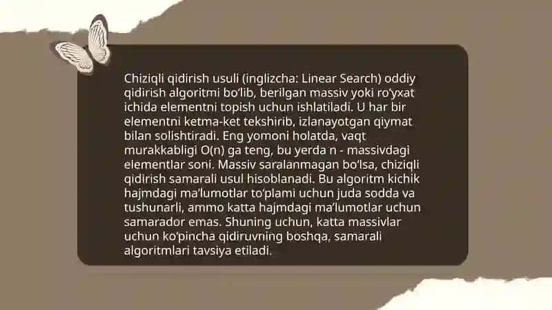 Ma'lumotlarni qidirish,tartiblash (saralash) nazariyasi 4