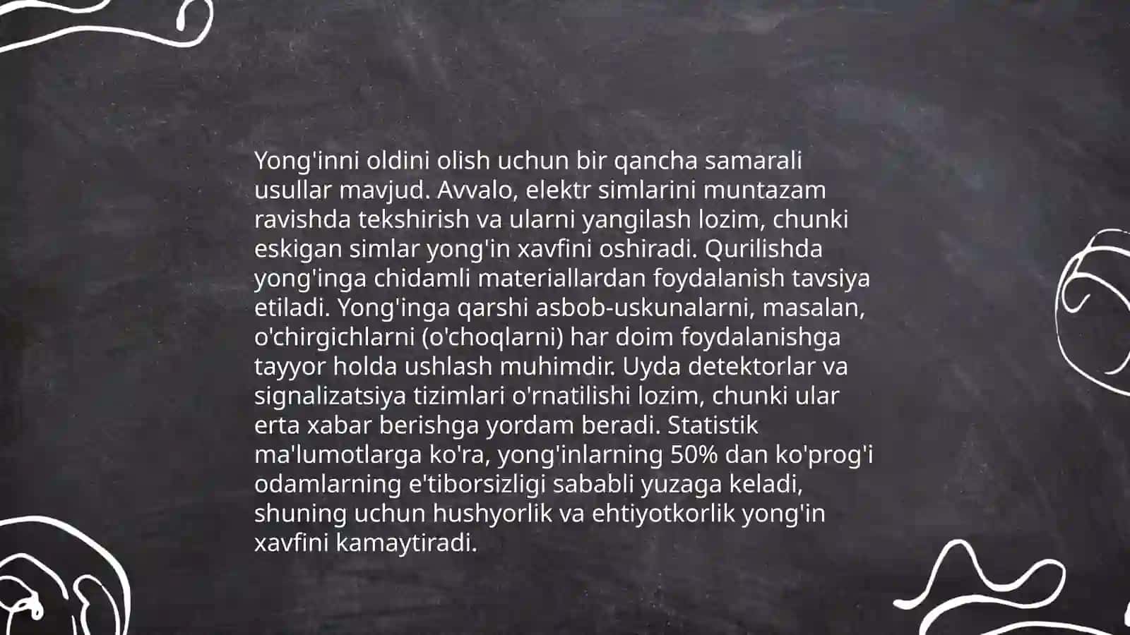 Tamirlash ustaxonalarida yongʼin xavfsizligi choralari 4