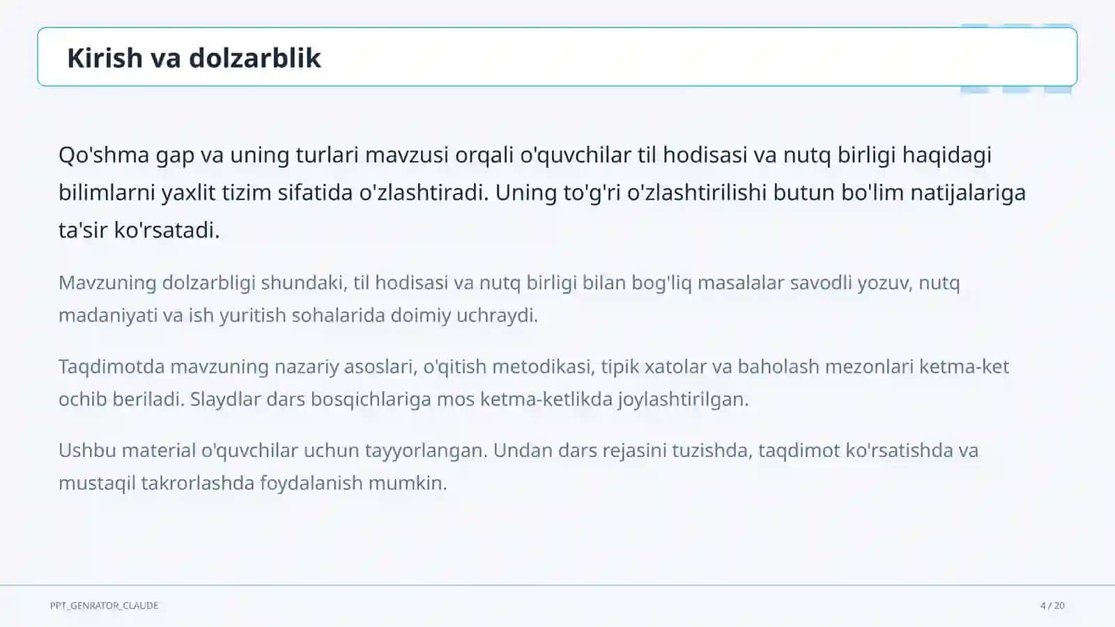 Qo'shma gap va uning turlari (9-sinf) 4