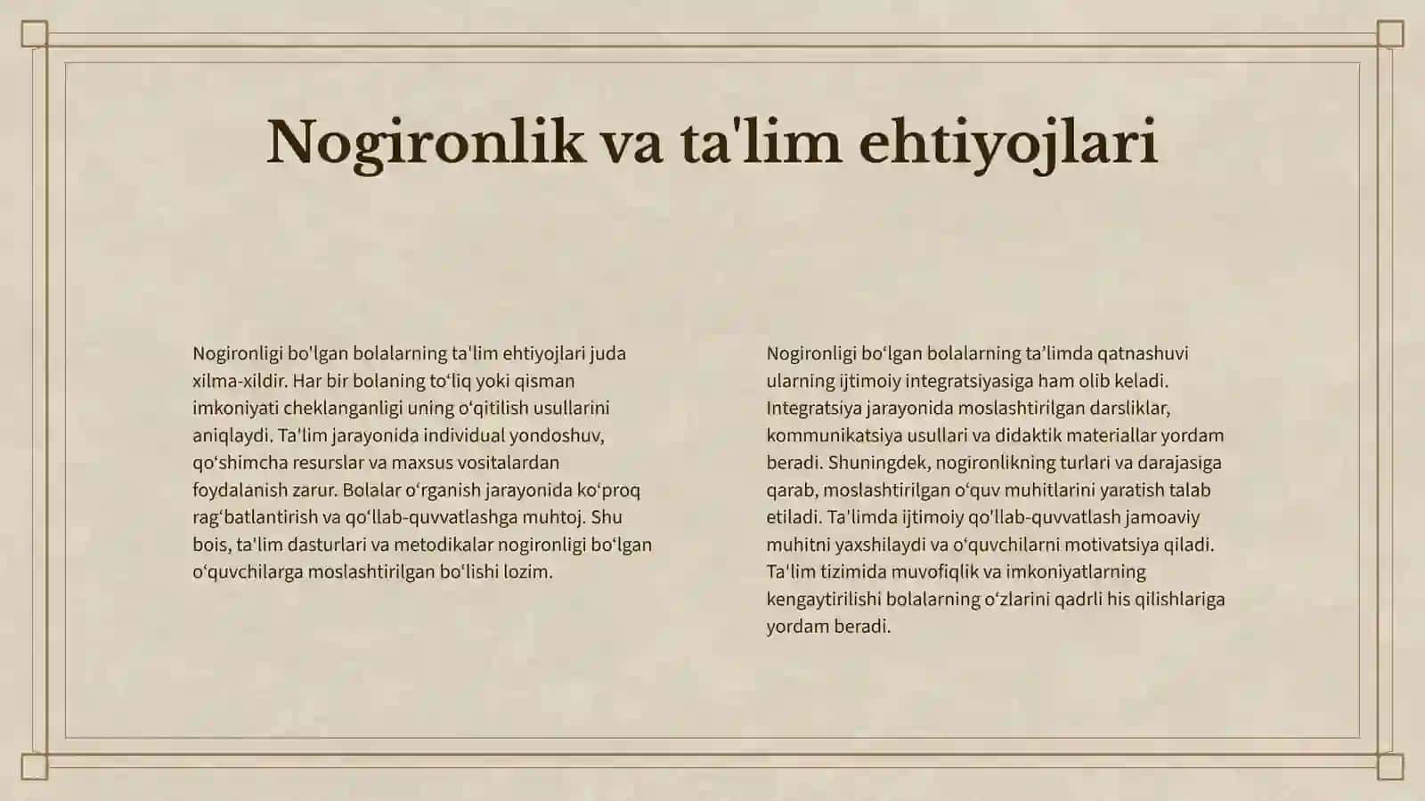 NOGIRONLIGI BOLGAN BOLALARGA TARIX VA GEOGRAFIYA FANLARINI OQITISHNING PEDAGOGIK ASOSLAR 4