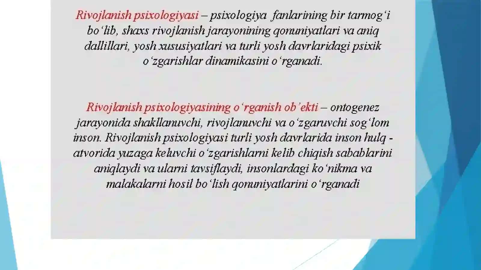 PEDAGOGIKA VA PSIXOLOGIYA YUNALSHIPP;22;01 GURUX 1 KURS TALABASI YOQUBOVA NOZIMANING RIVOJLANISH PSIXOLOGIYASIDAN MUSTAQIL ISHI 4
