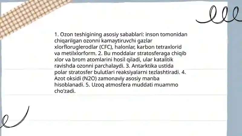Ozon qatlami muammolari 4