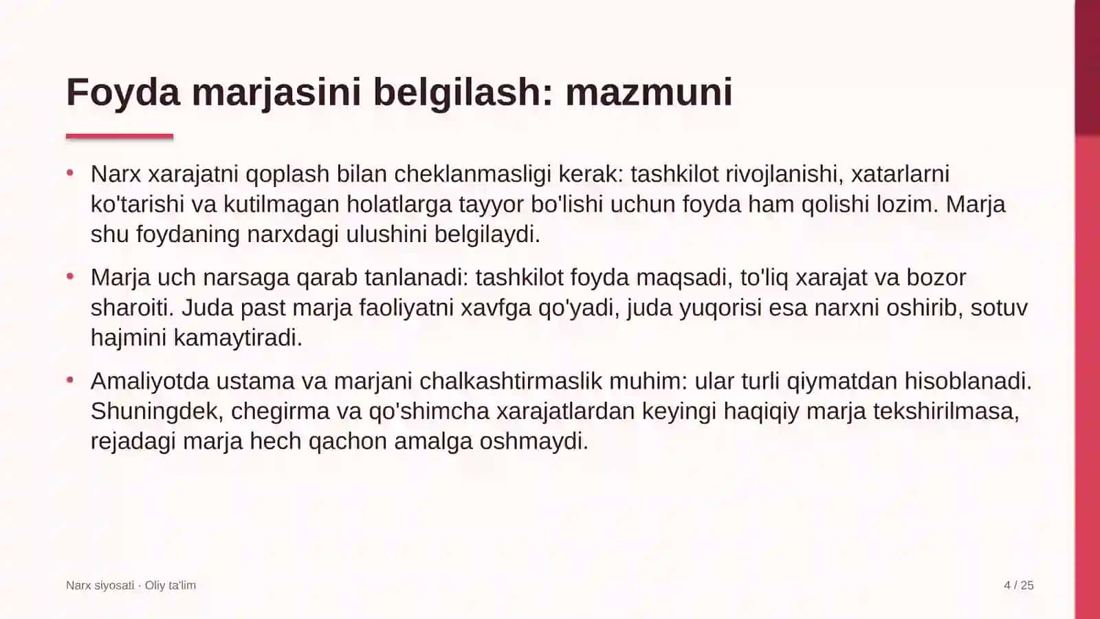 gazni qayta ishlash zavodlarida foyda marjasini belgilash 6756 4