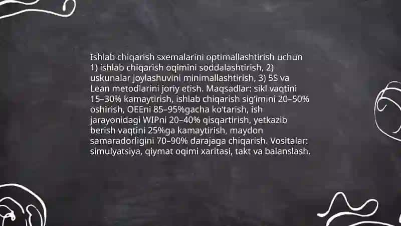 Mehnat jarayonlarini rejalashtirish va tashkil etish 4