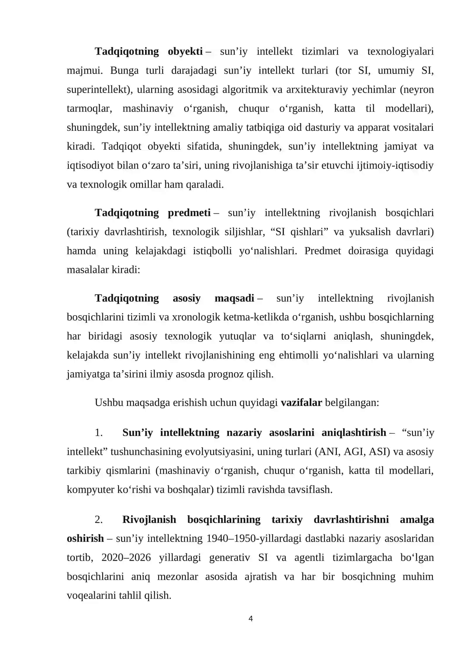 SUN’IY INTELLEKTNING HOZIRGI HOLATI VA AMALIY AHAMIYATI 4