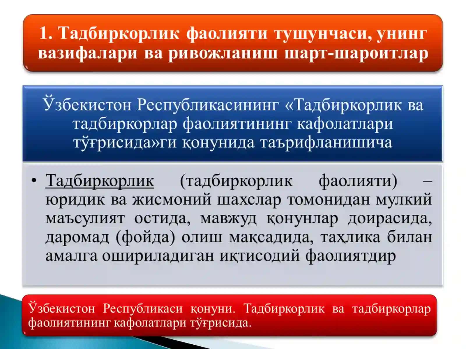 ИҚТИСОДИЙ СИЁСАТ ФАНИДАН Т А Қ Д И М О Т 4