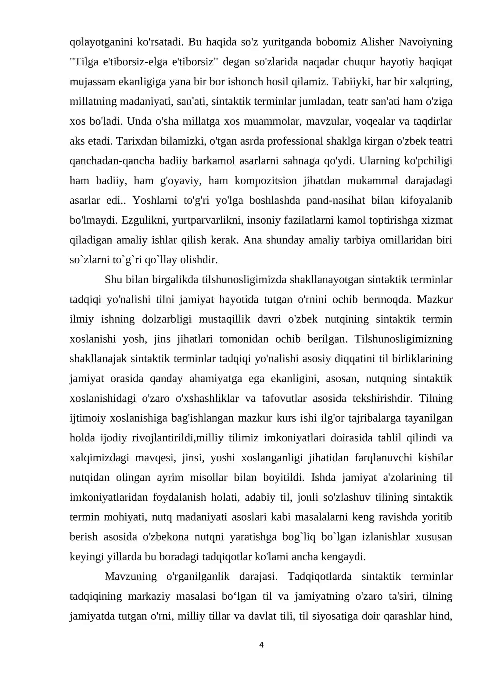 O‘ZBEK TILSHUNOSLIGIDA SINTAKTIK TERMINLAR TADQIQI 4