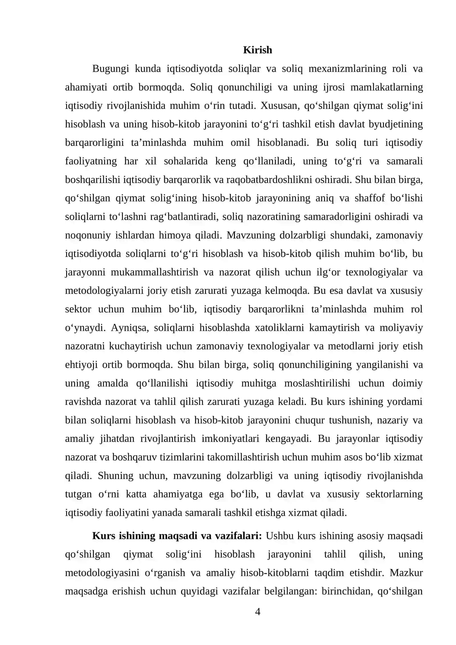 QO'SHILGAN QIYMAT SOLIG'INI HISOBLASH VA HISOB-KITOBNI TAQDIM QILISH JARAYONI 4