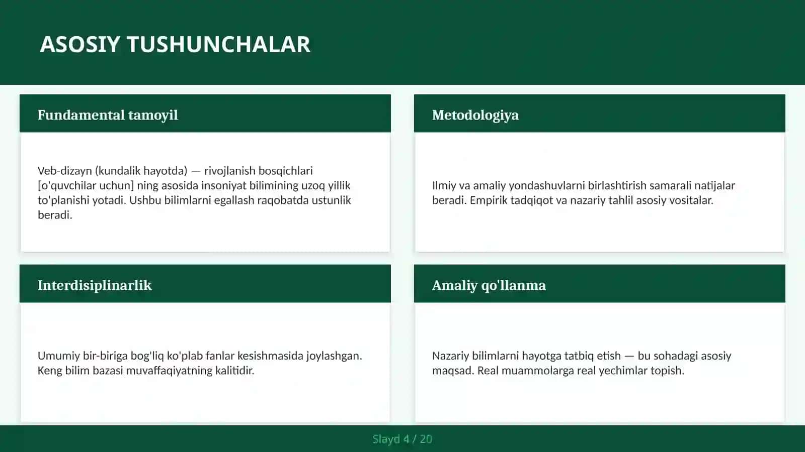 Veb-dizayn (kundalik hayotda) — rivojlanish bosqichlari [o'quvchilar uchun] 4