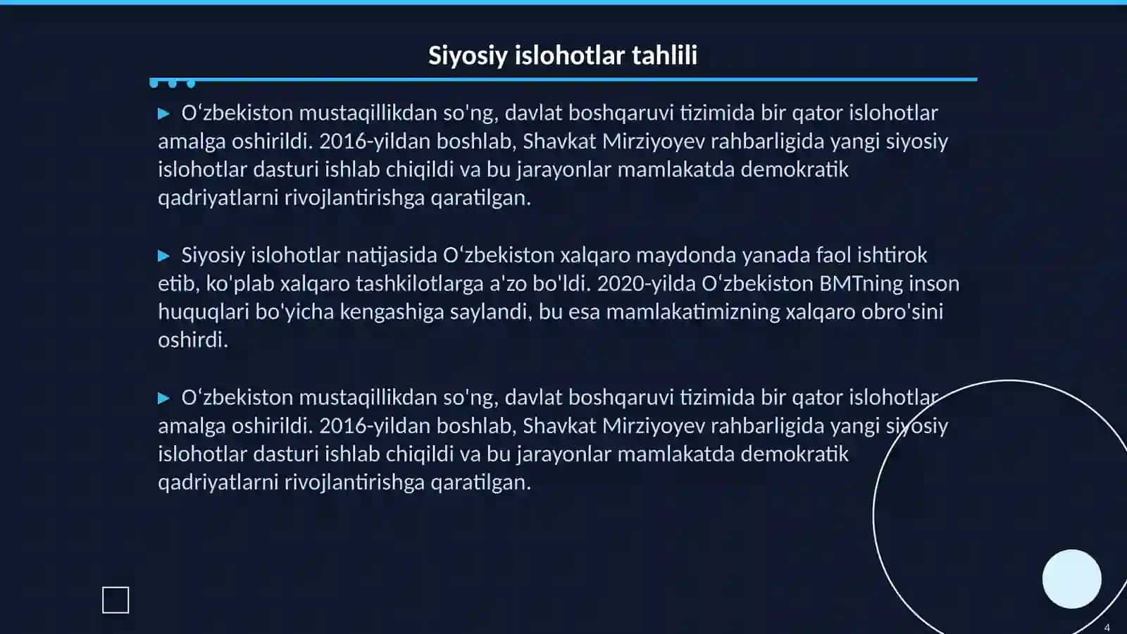 Oʻzbekiston ta'rikhi boʻyicha yangiliklar 4