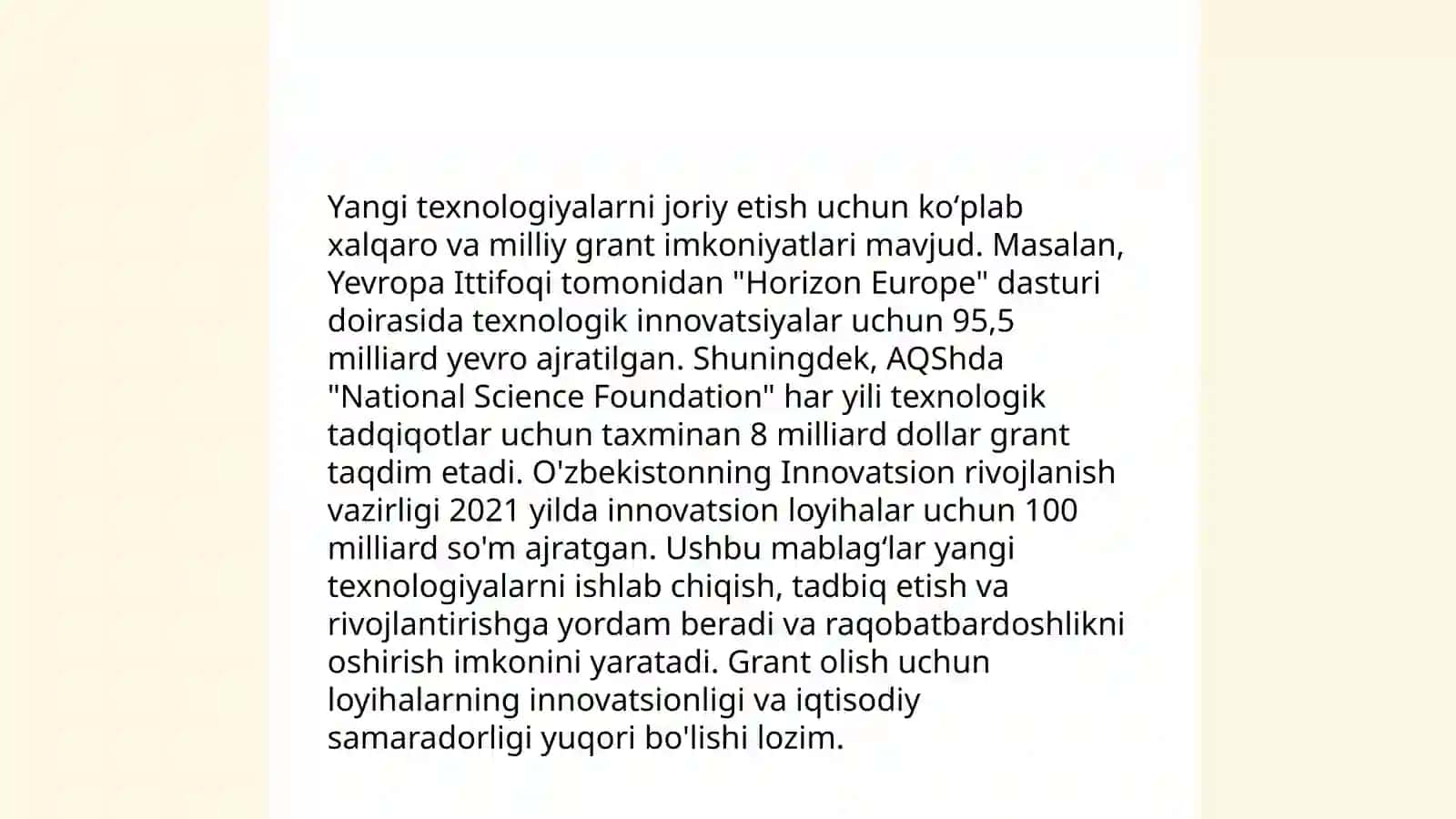 Innovatsion loyihalarni moliyalashtirish 4