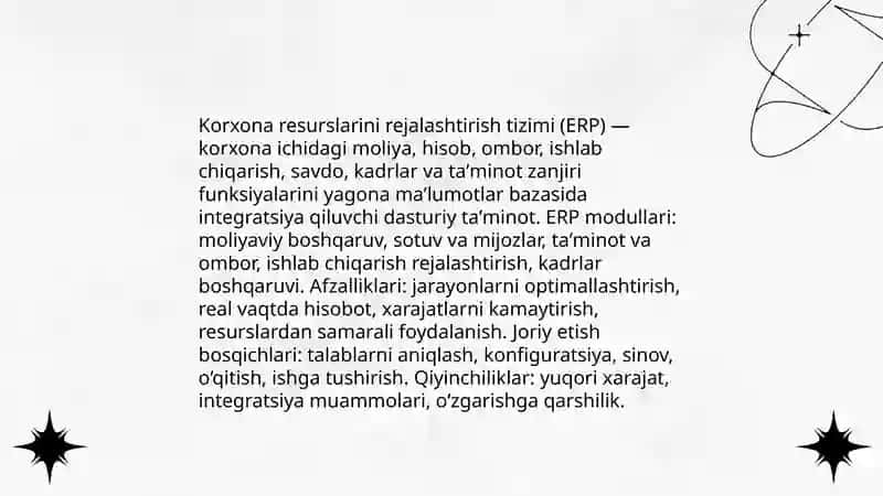 Boshqaruv axborot tizimlari (BAXT) 4