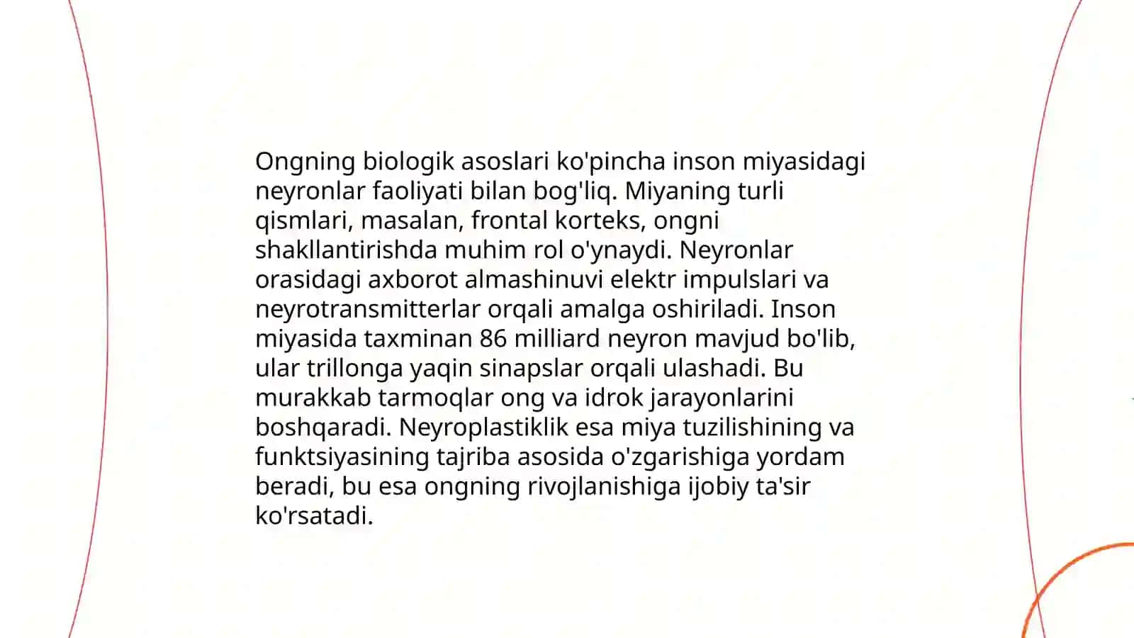 Ongning paydo bo'lishi va uning taraqqiyoti 4