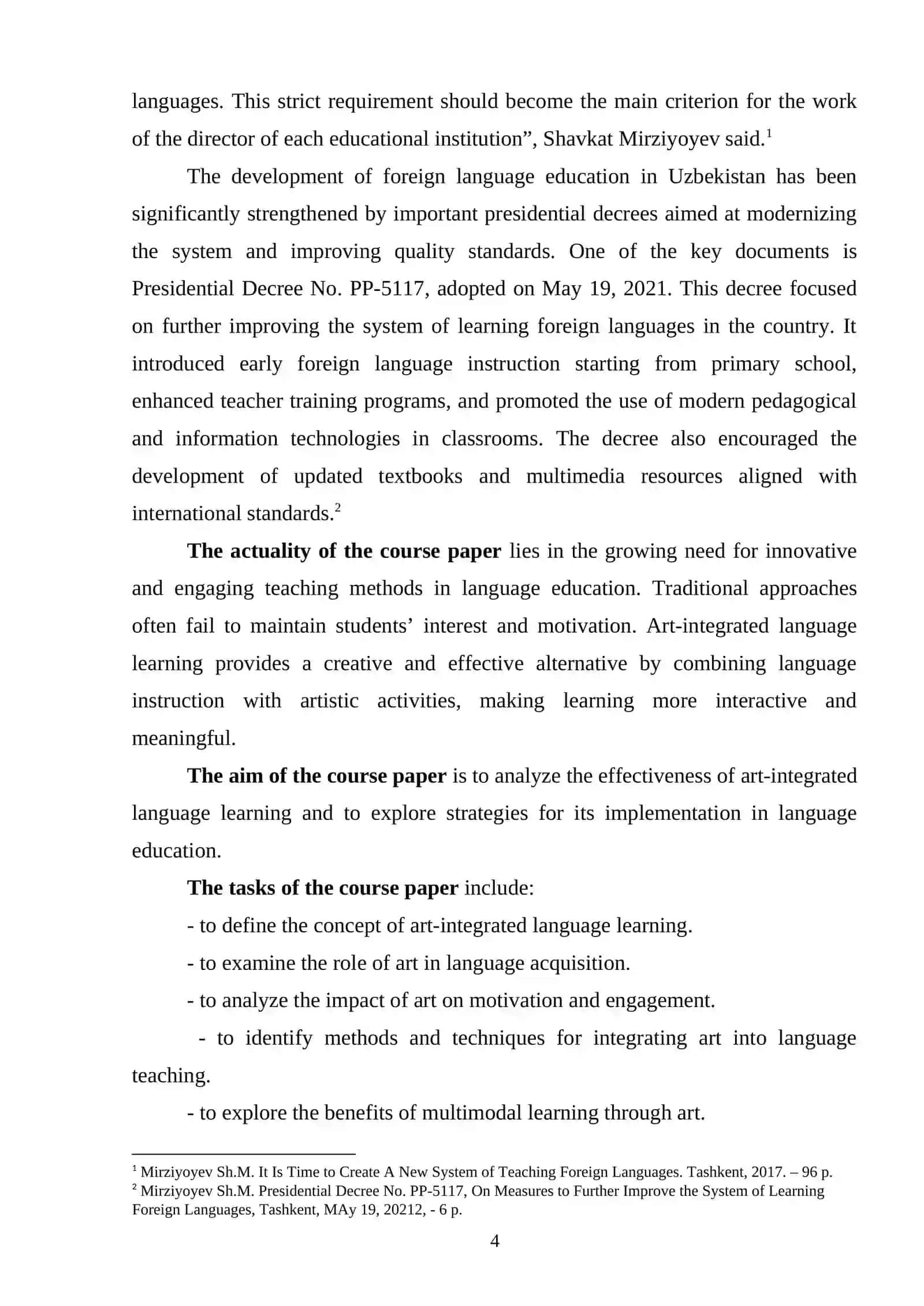 Course Paper on Art-integrated Language Learning 4